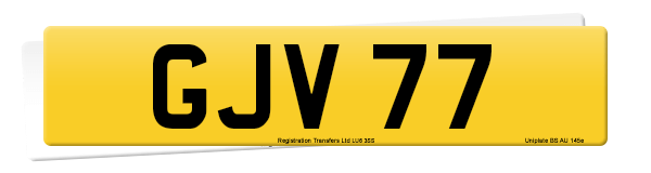 Registration number GJV 77